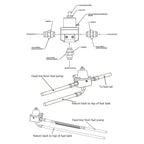 Universal Adjustable Fuel Pressure Regulator Kit W/ 100PSI Oil Gauge AN-6 Hoses - Bull Boost Performance
