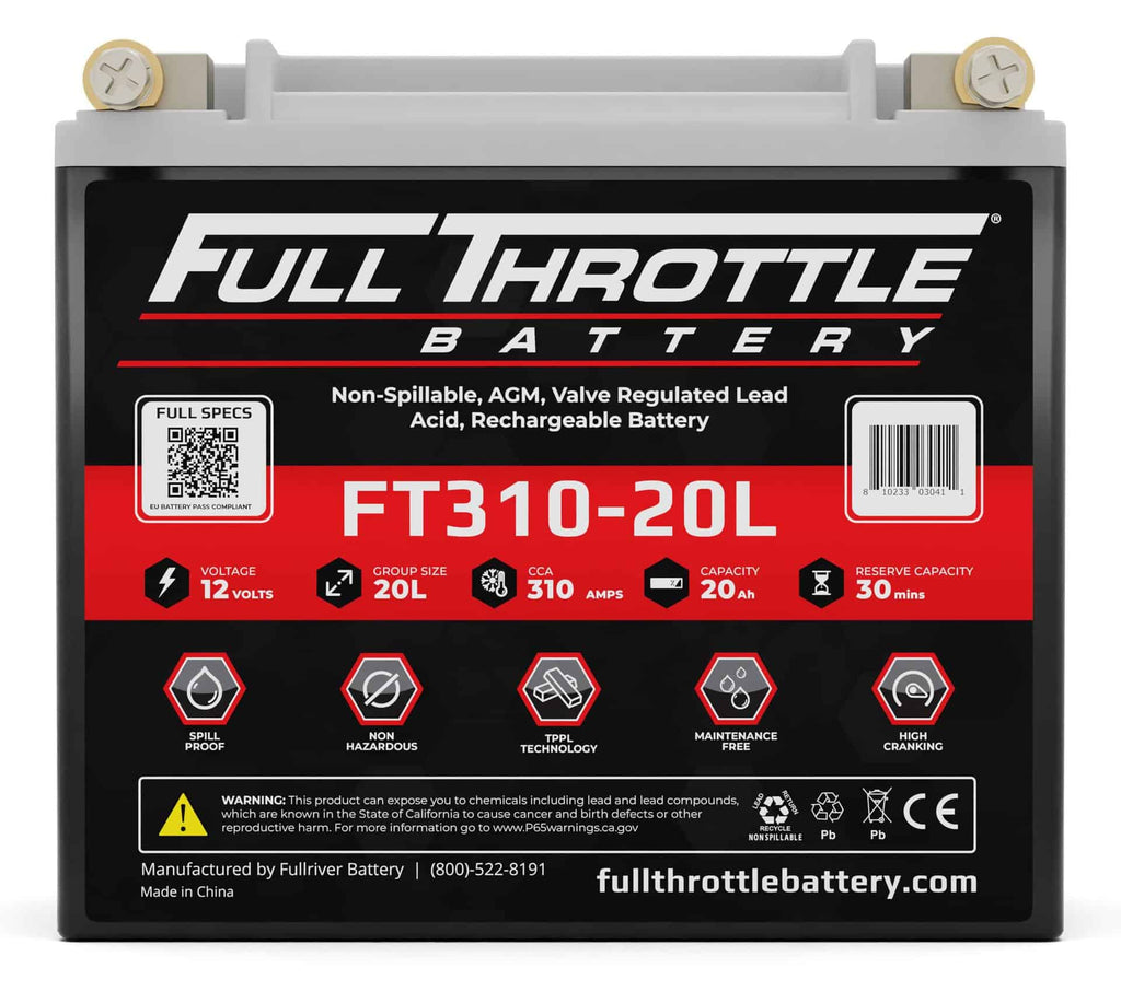 Full Throttle FT310-20L AGM Battery