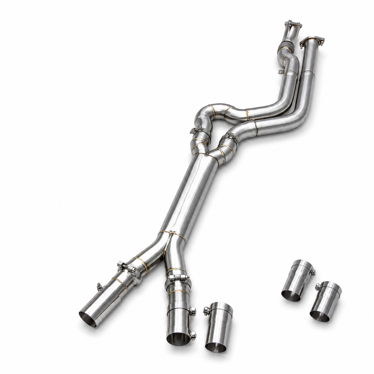 304 Stainless Exhaust System FTM Midpipe for BMW G80 G82 G83 M3 M4 by Stratec Systems
