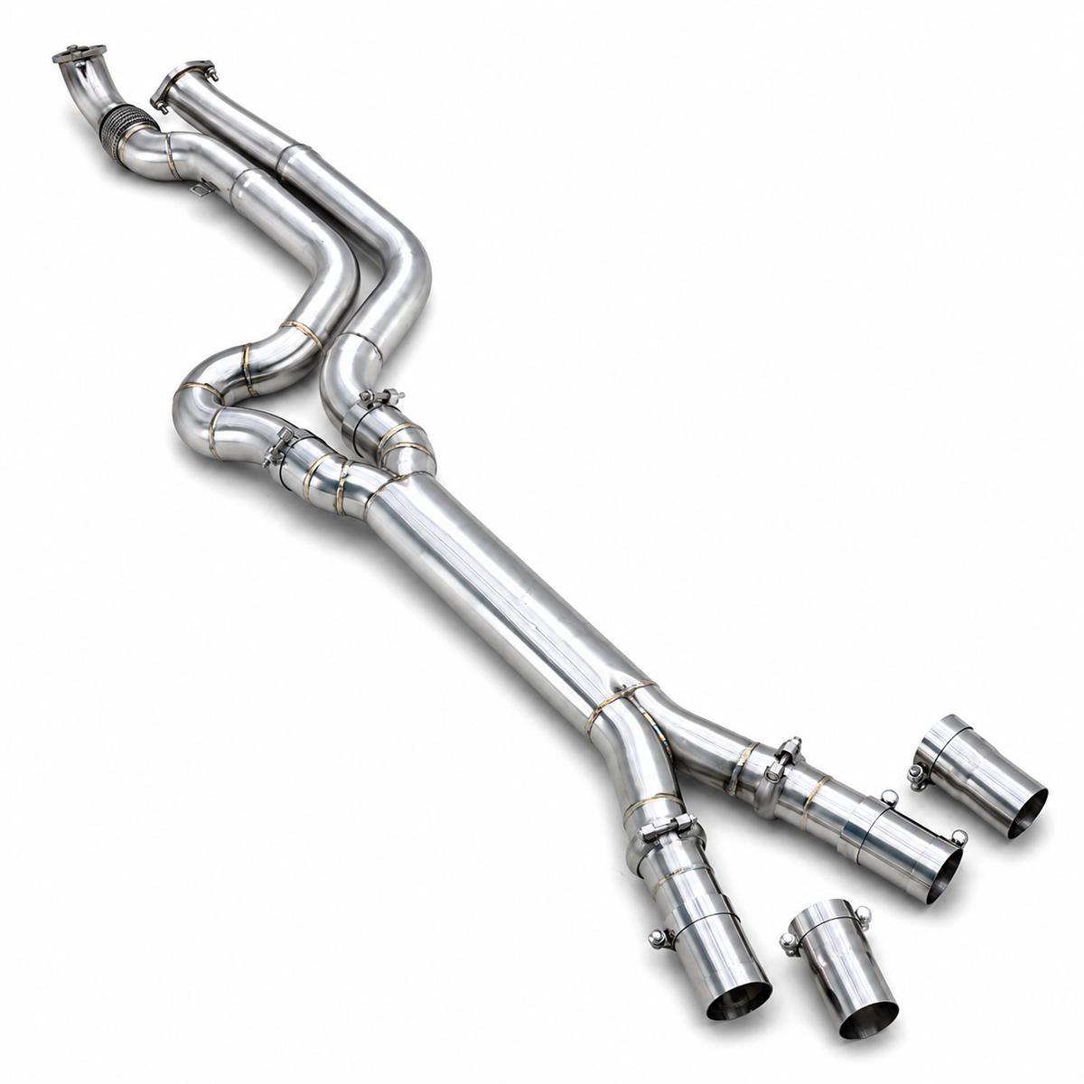 304 Stainless Exhaust System FTM Midpipe for BMW G80 G82 G83 M3 M4 by Stratec Systems