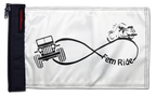 Fem Ride 12"x18" Forever Wave Flag for Jeep Wrangler LJ 2003-2006