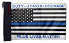 Blue Lives Matter 12"x18" Forever Wave Flag for Jeep Wrangler JK 2-Door 2007-2018