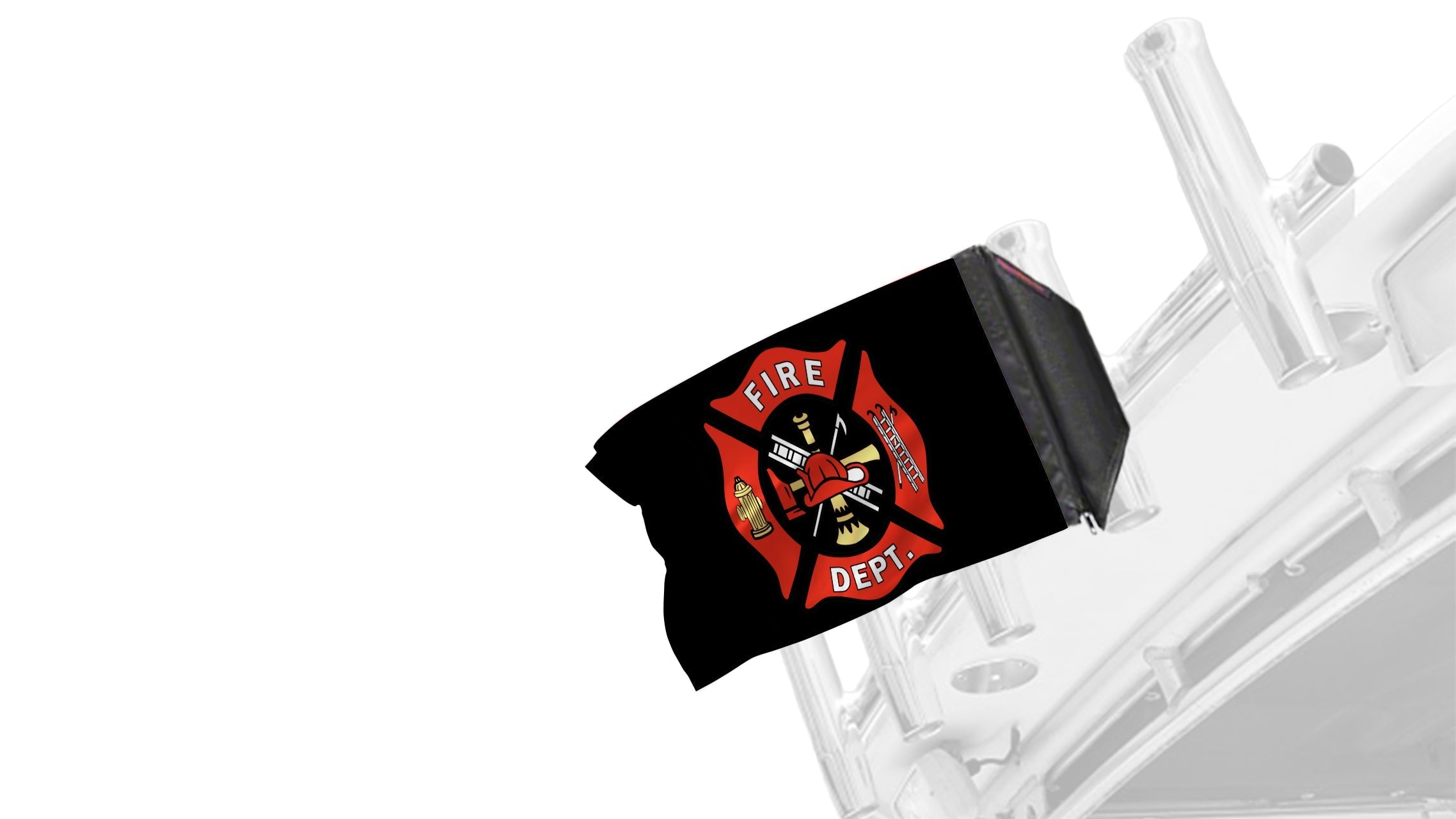 Fire Department 12"x18" Forever Wave Flag for Boats