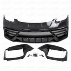 Half Carbon Fiber Front Bumper for Porsche Cayman 718 Gen 16-18 - Bull Boost Performance