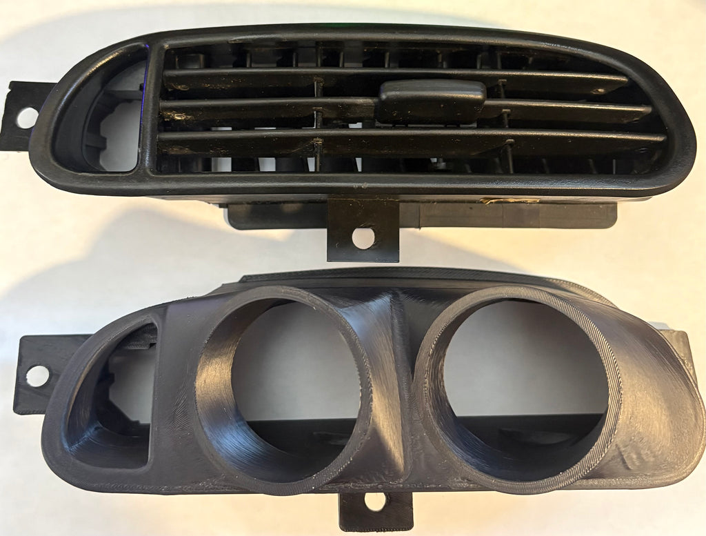 Corvette C5 Center Vent Gauge Pod for Dual 2 1/16" Gauges  by FI Performance