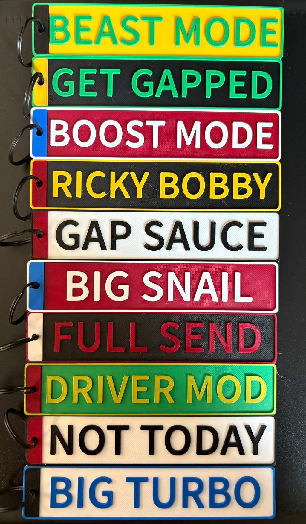 Custom Drag Racing Parachute Tag