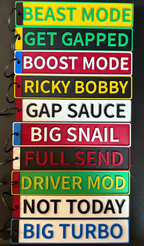 Custom Drag Racing Parachute Tag