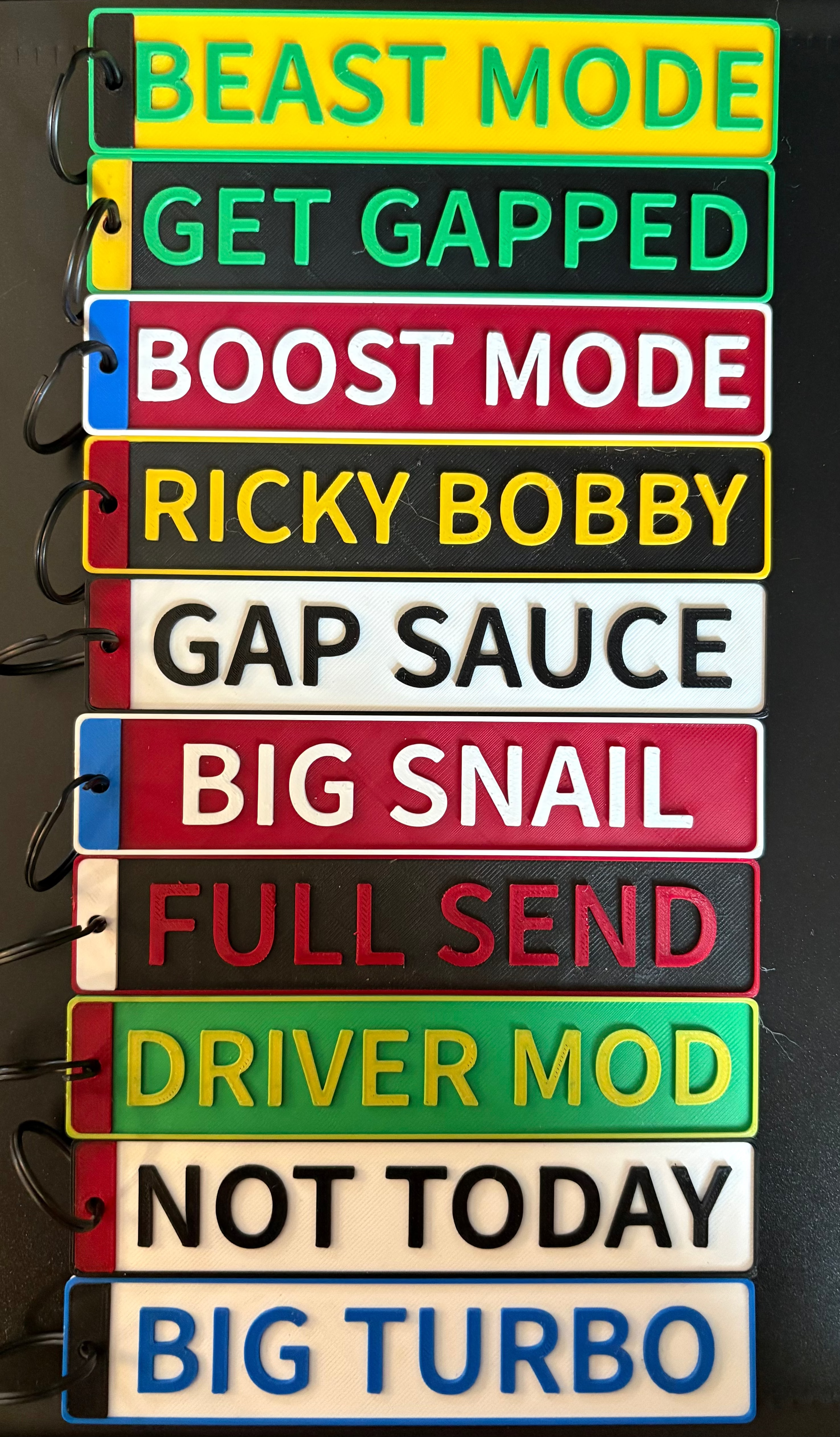 Custom Drag Racing Parachute Tag