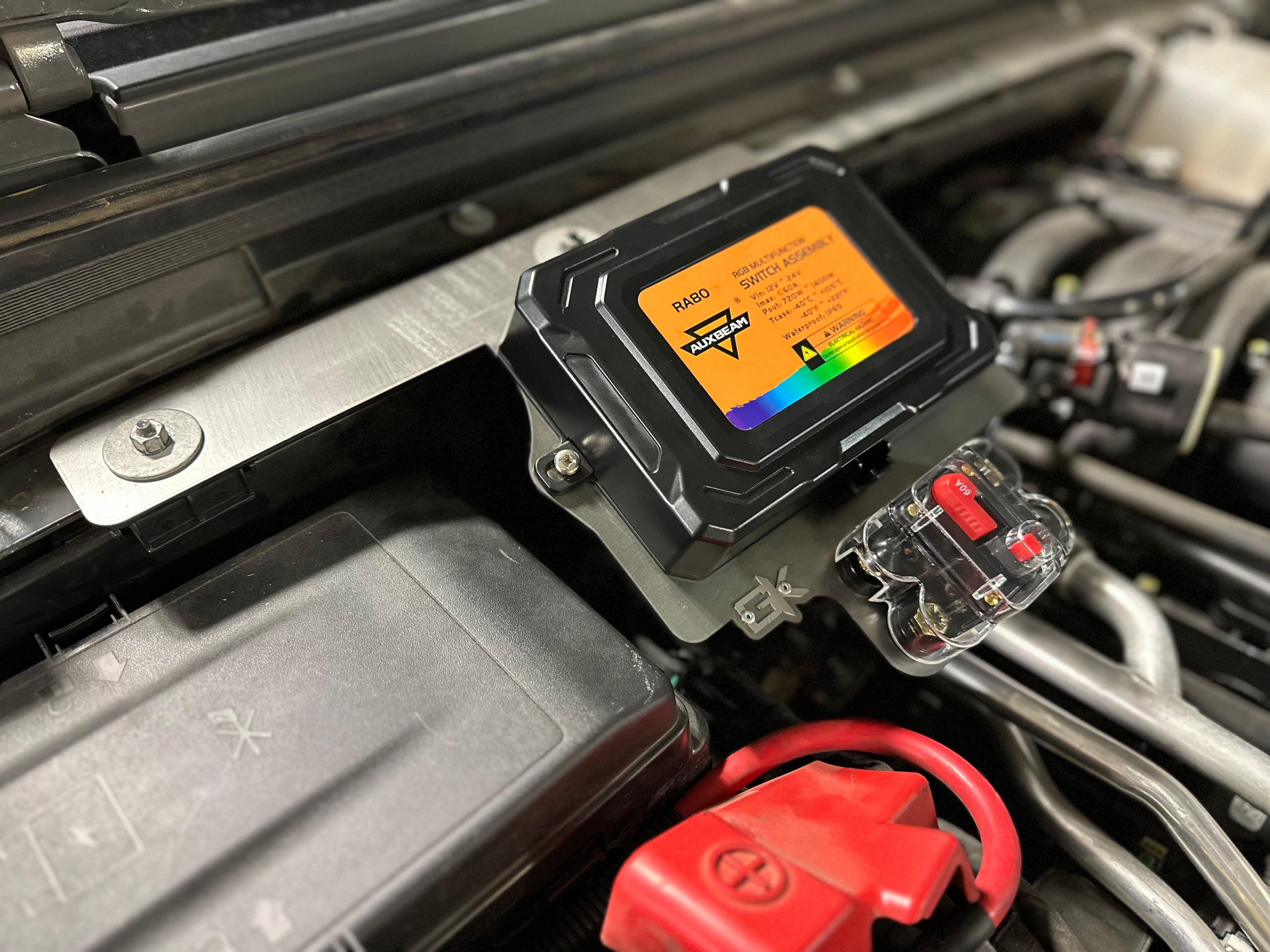 2018+ Jeep JL JT Auxbeam Control Box Mount for Wrangler Gladiator By Gatekeeper Off-Road