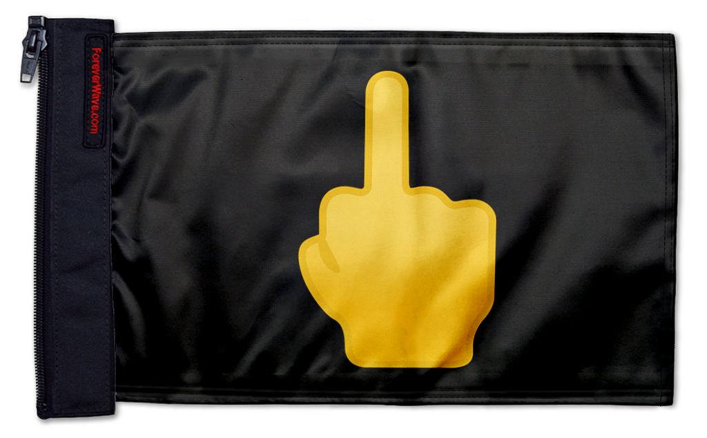 Emoji Middle Finger 12"x18" Forever Wave Flag