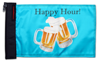 Happy Hour Beers 12"x18" Forever Wave Flag for Jeep Wrangler CJ-7 and CJ-8 1976-1986