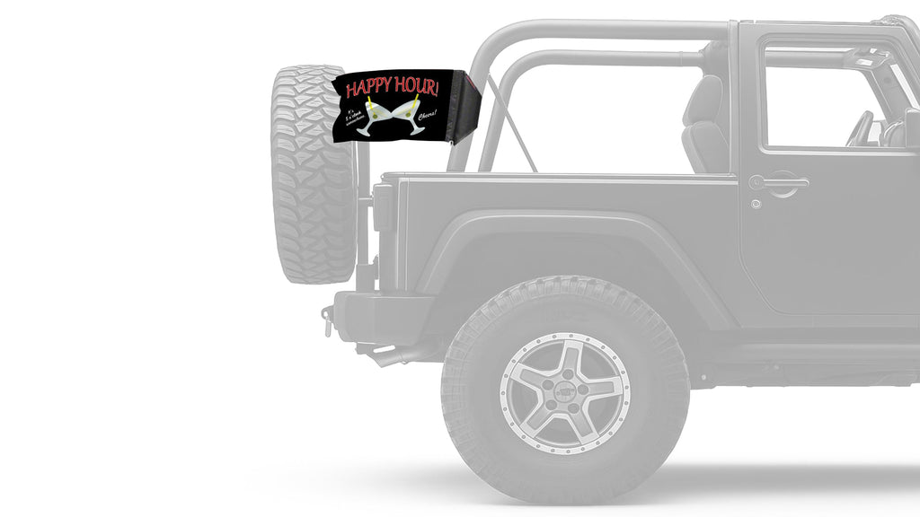 Happy Hour Martinis 12"x18" Forever Wave Flag for Jeep Wrangler JK 2-Door 2007-2018