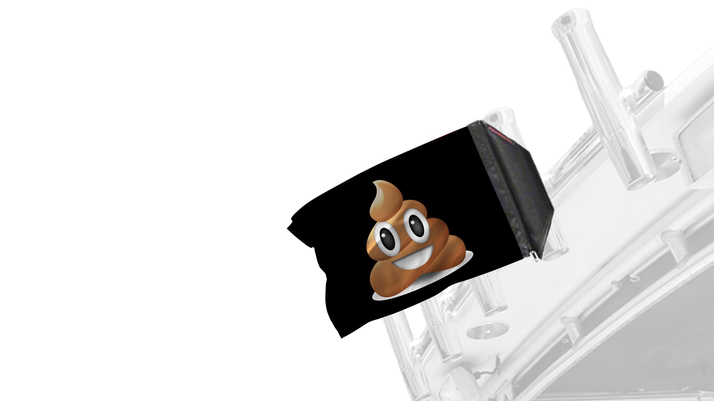 Emoji Poop 12"x18" Forever Wave Flag for Boats