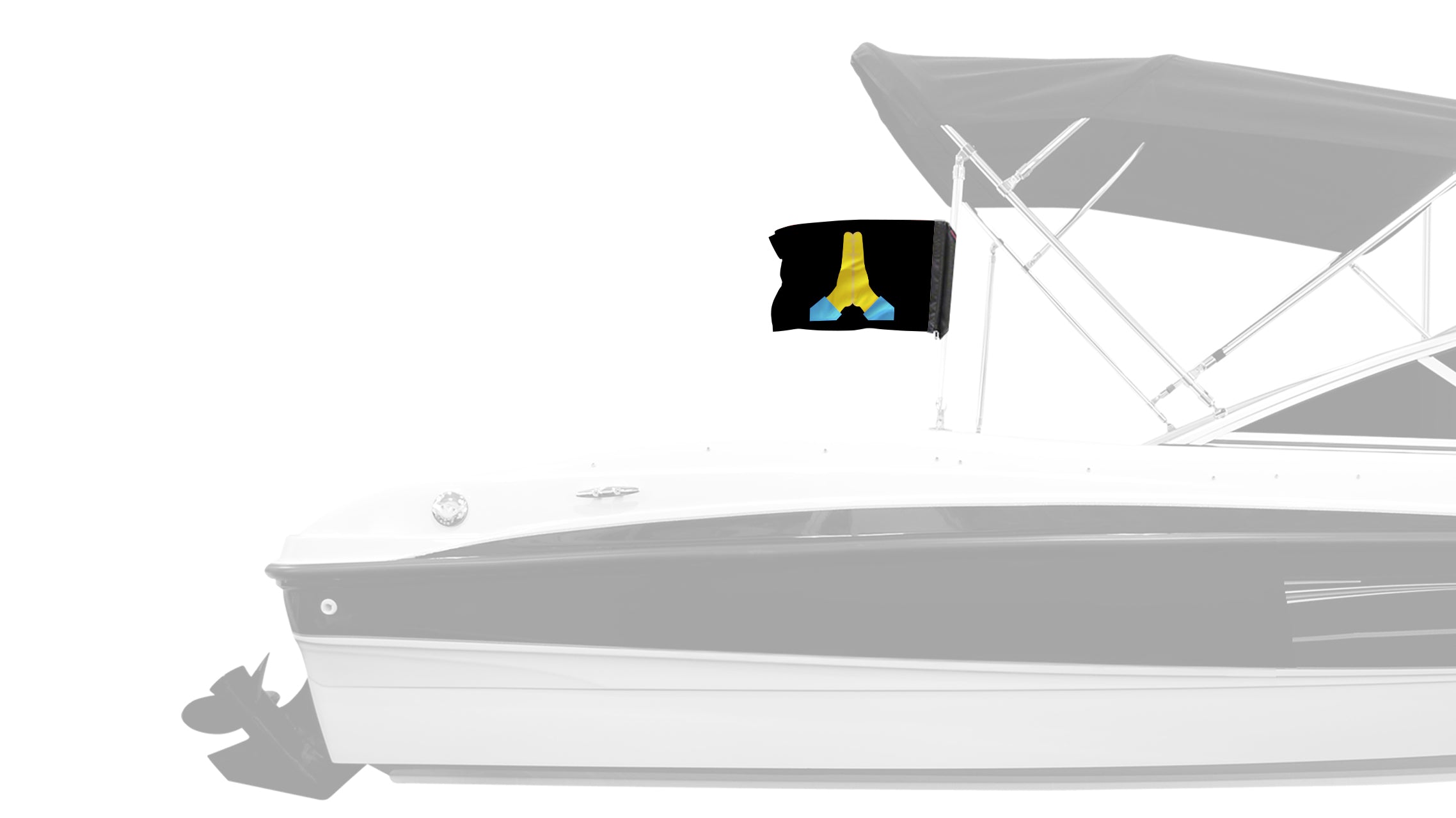 Emoji Praying Hands 12"x18" Forever Wave Flag for Boats