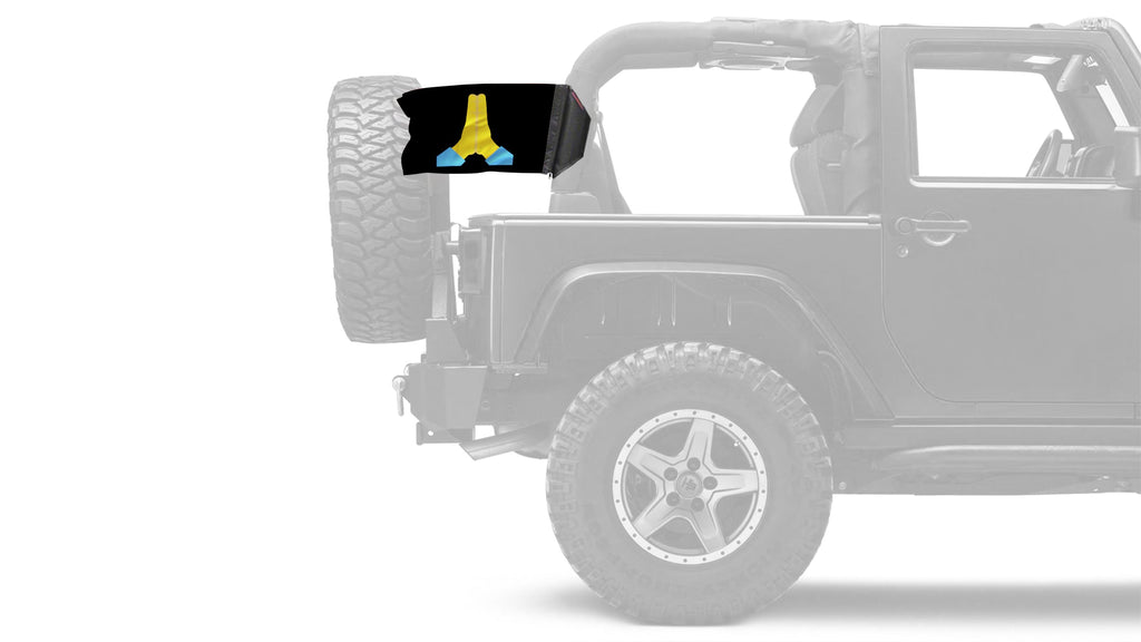 Emoji Praying Hands 12"x18" Forever Wave Flag for Jeep Wrangler YJ 1986-1995