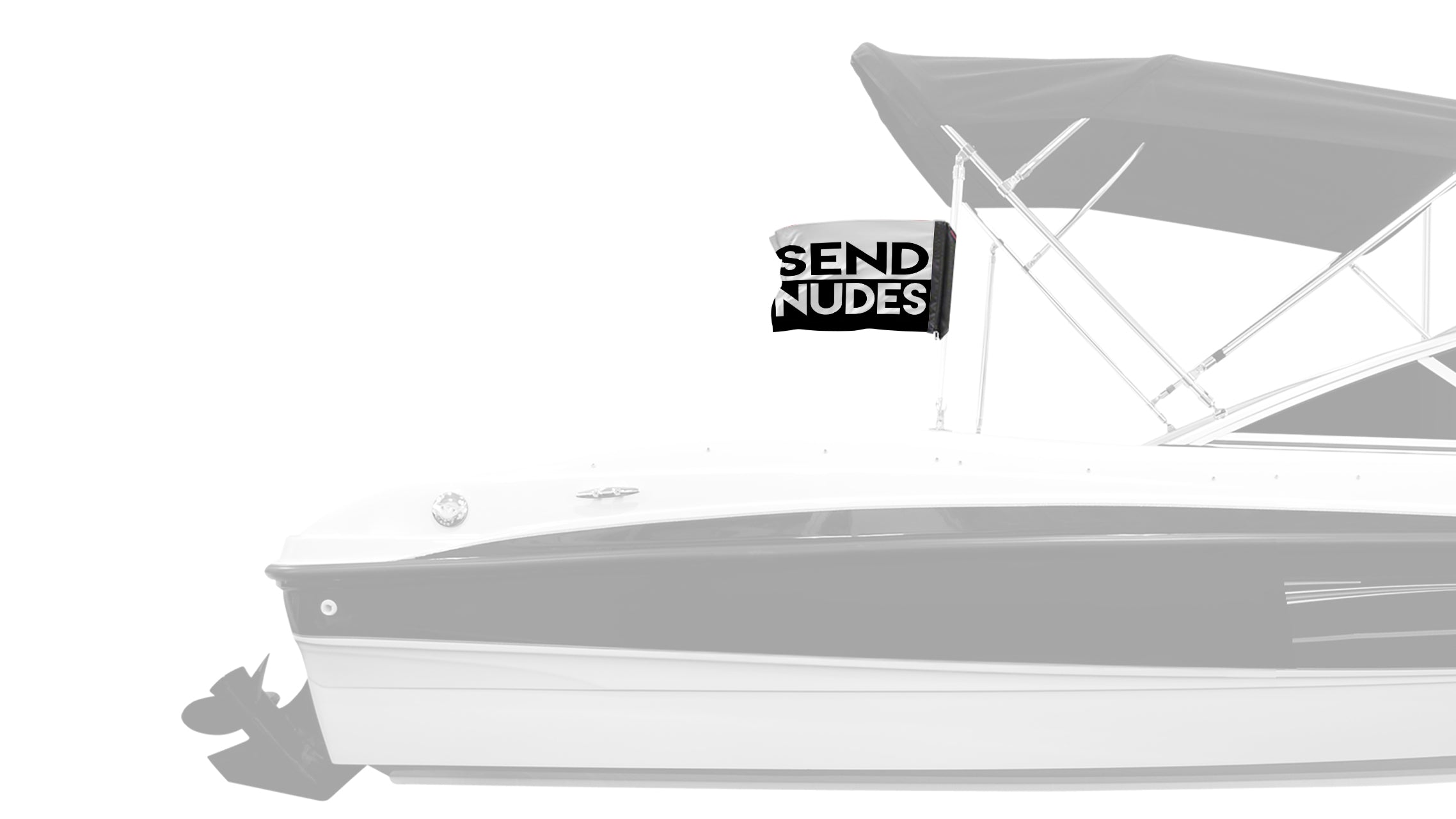 Send Nudes 12"x18" Forever Wave Flag for Boats