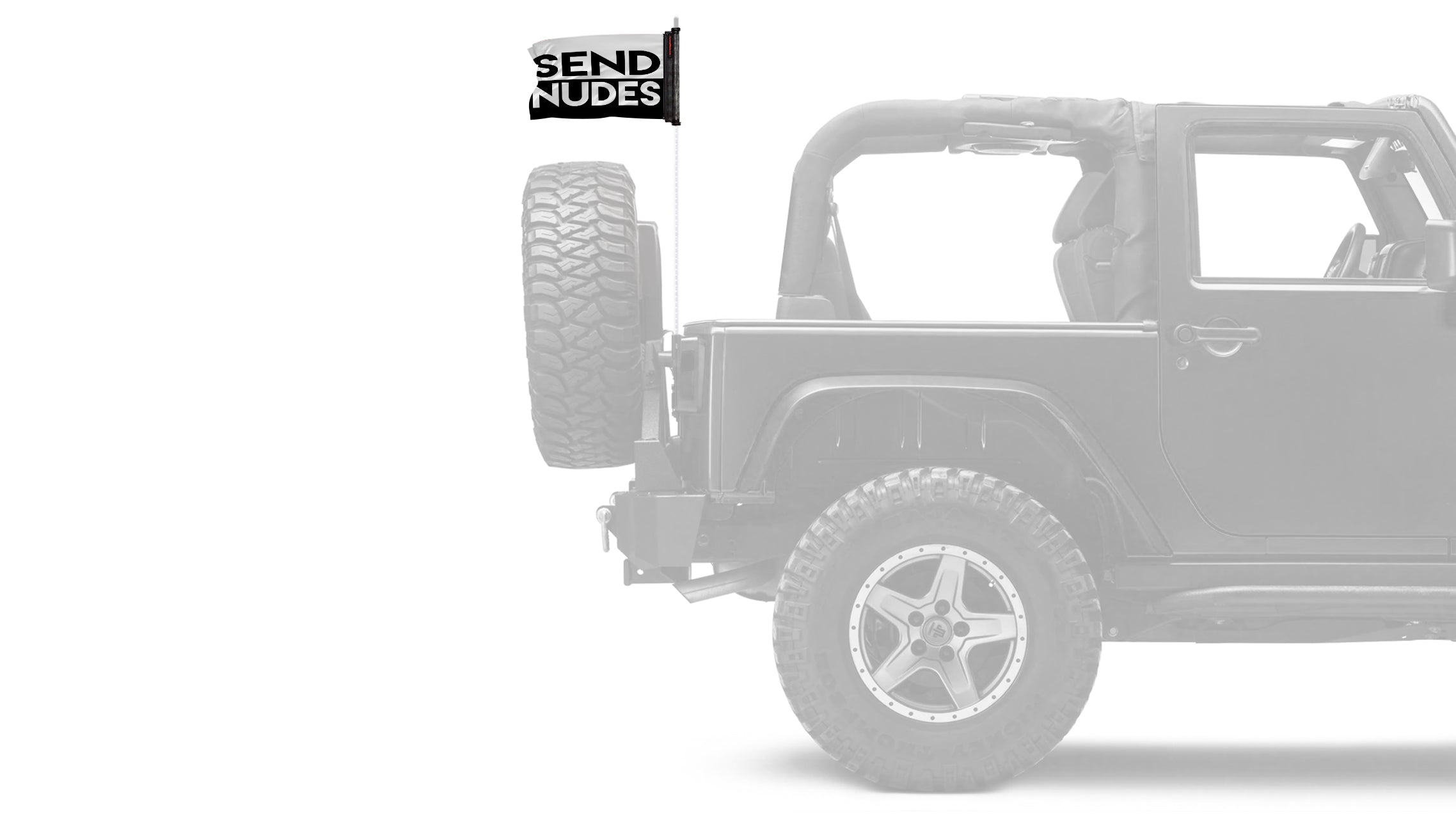 Send Nudes 12"x18" Forever Wave Flag for Jeep Wrangler TJ 1996-2006