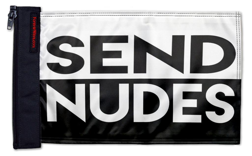 Send Nudes 12"x18" Forever Wave Flag for Jeep Wrangler JKU 4-Door 2007-2018