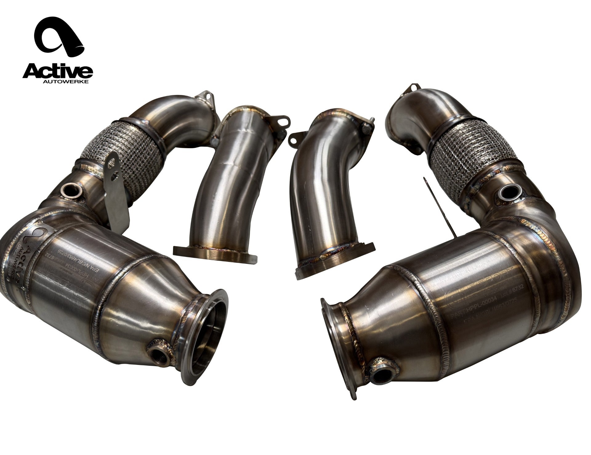 Active Autowerke S68T GESI Catted Downpipes for x-body
