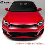 2015-2016 VW Golf MK7 GTI Style Black W/ Red Trim Front Grille ABS