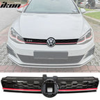 2017-2019 VW Golf MK7 7.5 GTI Style Red Trim Front Bumper Grille ABS