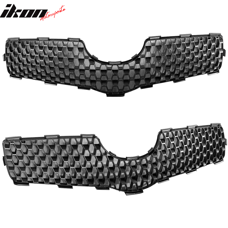 2008-2009 Toyota Yaris 3DR OE Style Black Front Bumper Grille ABS