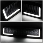 94-02 Dodge Ram Honeycomb Mesh Grille w/ LED DRL Lights - Matte Black