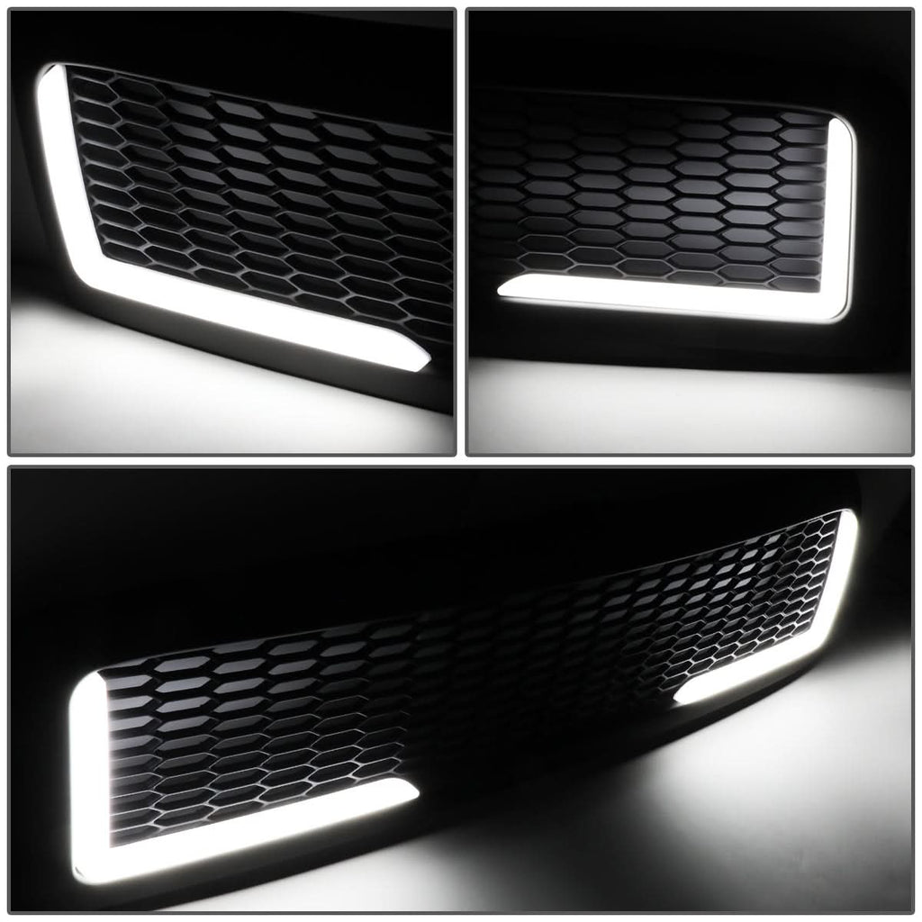 94-02 Dodge Ram Honeycomb Mesh Grille w/ LED DRL Lights - Matte Black