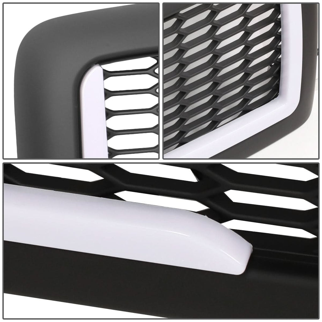 94-02 Dodge Ram Honeycomb Mesh Grille w/ LED DRL Lights - Matte Black