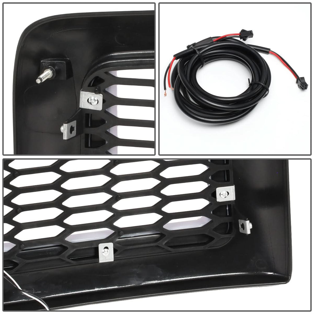 94-02 Dodge Ram Honeycomb Mesh Grille w/ LED DRL Lights - Matte Black