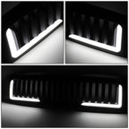 94-02 Dodge Ram Vertical Fence Style LED DRL Grille - Matte Black