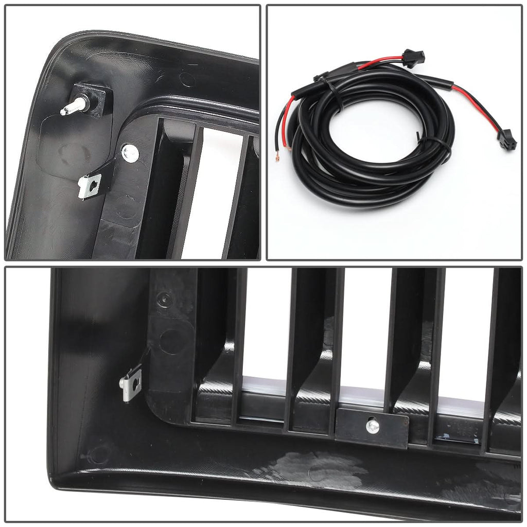 94-02 Dodge Ram Vertical Fence Style LED DRL Grille - Matte Black