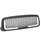 02-05 Dodge Ram Honeycomb Mesh Grille w/ LED DRL Lights Matte Black