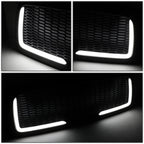 02-05 Dodge Ram Honeycomb Mesh Grille w/ LED DRL Lights Matte Black