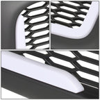 02-05 Dodge Ram Honeycomb Mesh Grille w/ LED DRL Lights Matte Black