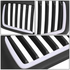 02-05 Dodge Ram Vertical Fence Style LED DRL Grille - Matte Black