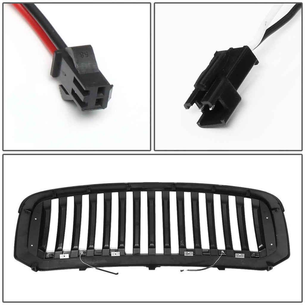 13-18 Dodge Ram 1500 Vertical Fence Style LED DRL Grille Matte Black