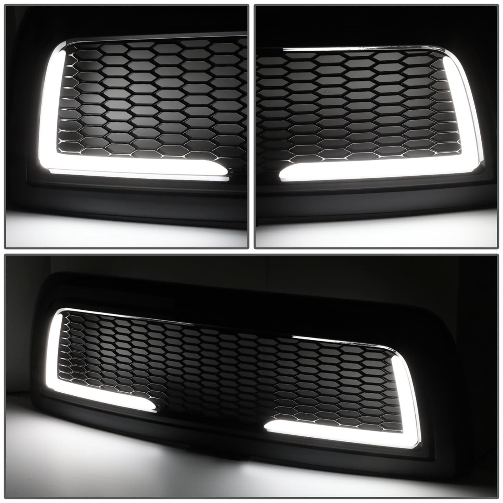 2010-2018 Dodge Ram 2500/3500 Honeycomb Mesh Grille with LED DRL