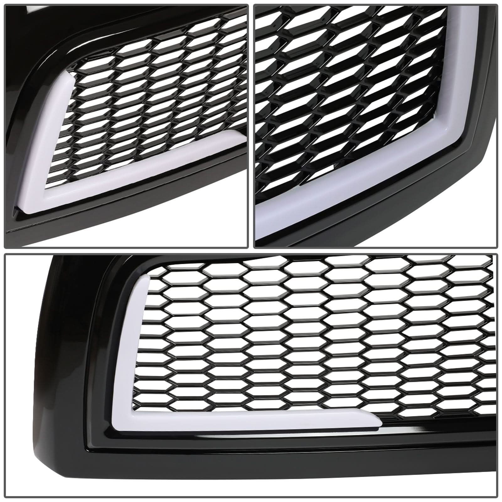 2010-2018 Dodge Ram 2500/3500 Honeycomb Mesh Grille with LED DRL