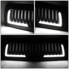 10-18 Dodge Ram 2500 3500 Vertical Fence Style LED DRL Grille Matte Black