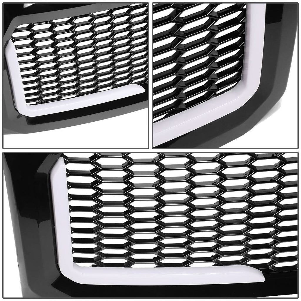 2009-2014 Ford F-150 Honeycomb Mesh Grille with LED DRL Lights