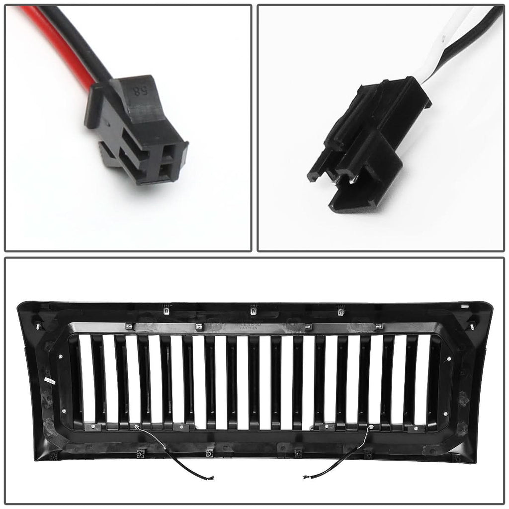 2009-2014 Ford F-150 Vertical Fence Style LED DRL Grille - Black