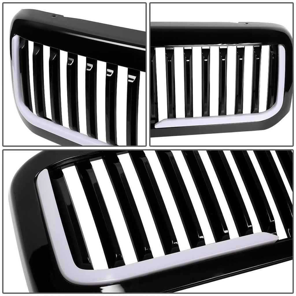 99-04 Ford F-250 F-350 F-450 F-550 Vertical Fence Style LED DRL Grille