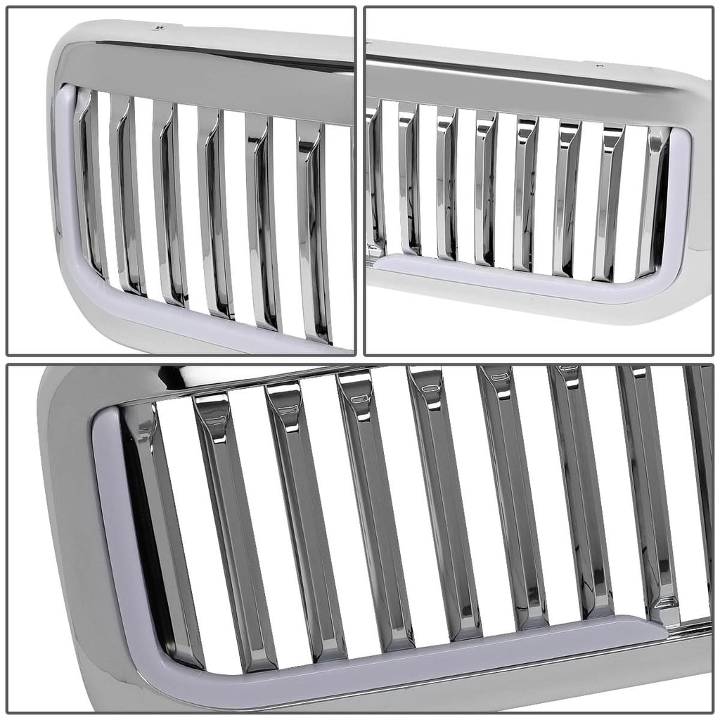 99-04 Ford F-250 F-350 F-450 F-550 Vertical Fence Style LED DRL Grille