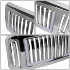 05-07 Ford F-250 F-350 F-450 F-550 Vertical Fence LED DRL Grille Chrome