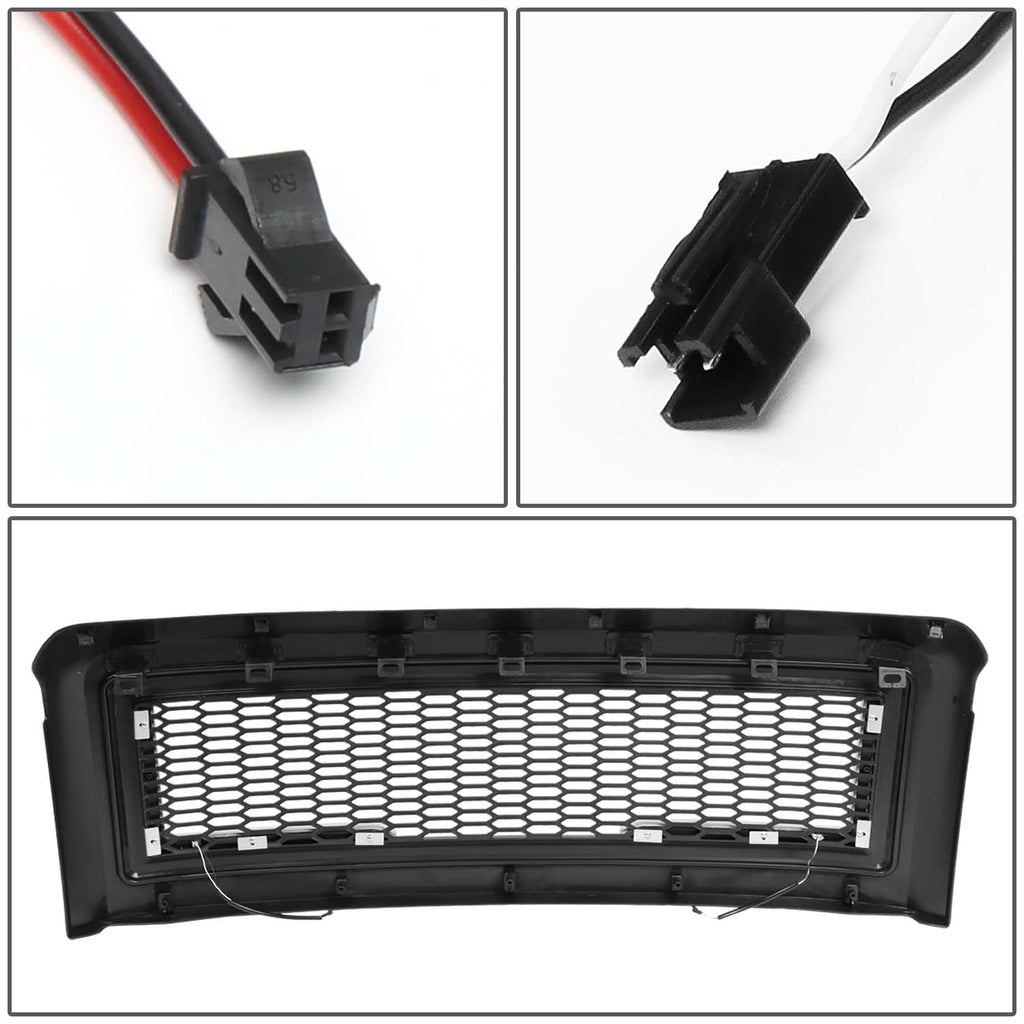 2008-2010 Ford F-250 F-350 F-450 F-550 Honeycomb Mesh Grille w/ LED DRL