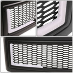 2008-2010 Ford F-250 F-350 F-450 F-550 Honeycomb Mesh Grille w/ LED DRL