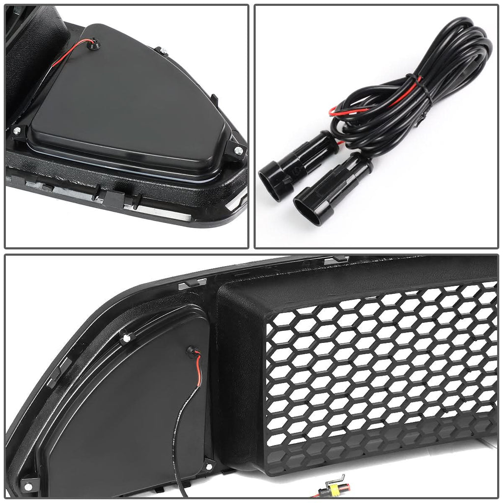 2015-2017 Ford Mustang Honeycomb Grille with LED DRL Lights