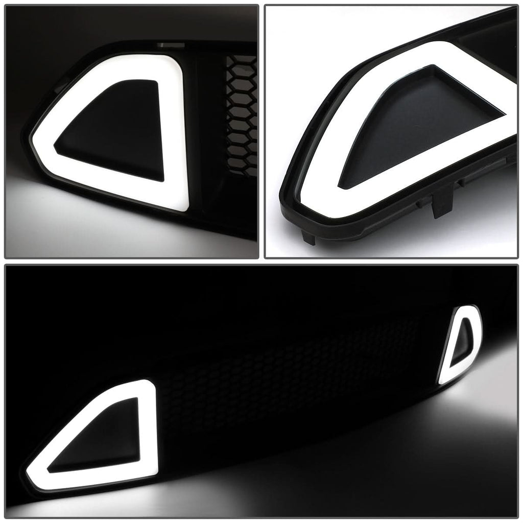 2015-2017 Ford Mustang Honeycomb Grille with LED DRL Lights