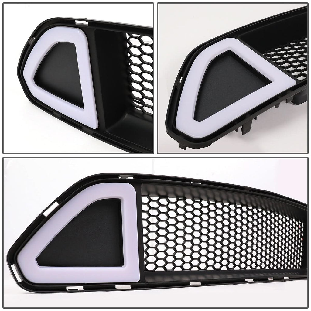 2015-2017 Ford Mustang Honeycomb Grille with LED DRL Lights